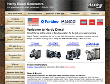 Tablet Screenshot of hardydiesel.com